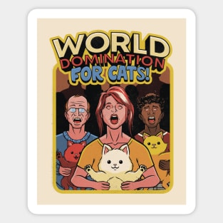 World Domination For Cats Vintage Hypnotized by Tobe Fonseca Sticker